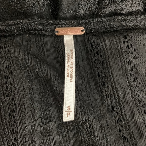 Free People Placed Lace Mini Fit Flare Slip Dress Black Size S - Picture 10 of 11